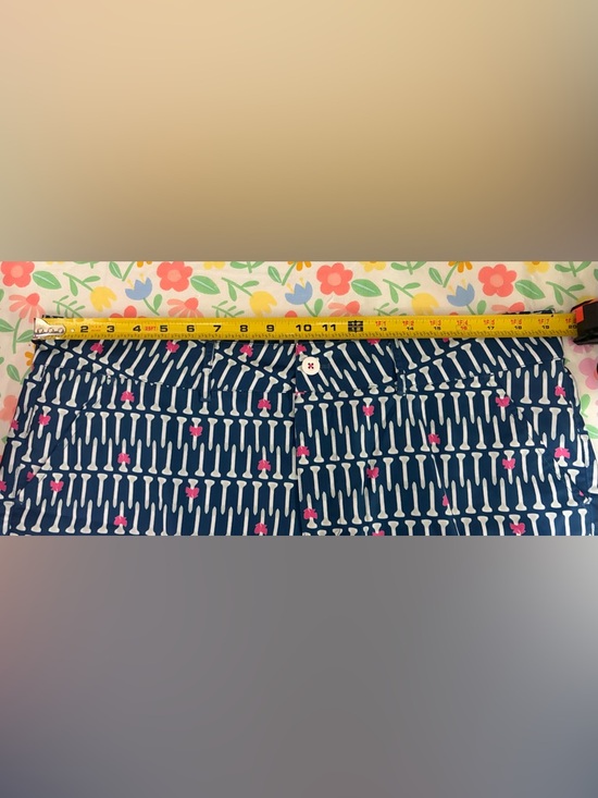 Birdies And Bows Golf Shorts Navy Tees & Bows Size 14 Inseam 6” - Picture 7 of 8